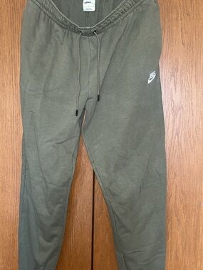 Nike Olive Green Jogger Sweatpants with Drawstring